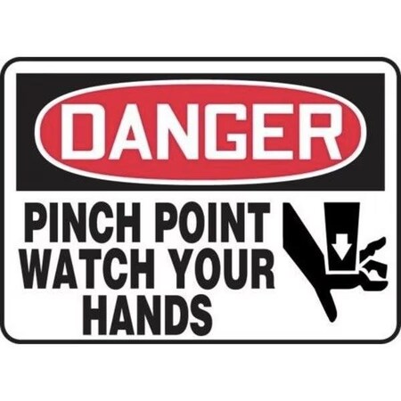Accuform OSHA DANGER SAFETY SIGN PINCH POINT MEQM072XP MEQM072XP
